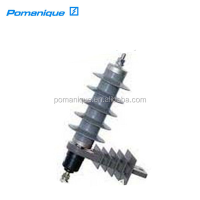 Outdoor 36KV Silicone Rubber Surge Metal Oxide Arrester With Disconnector